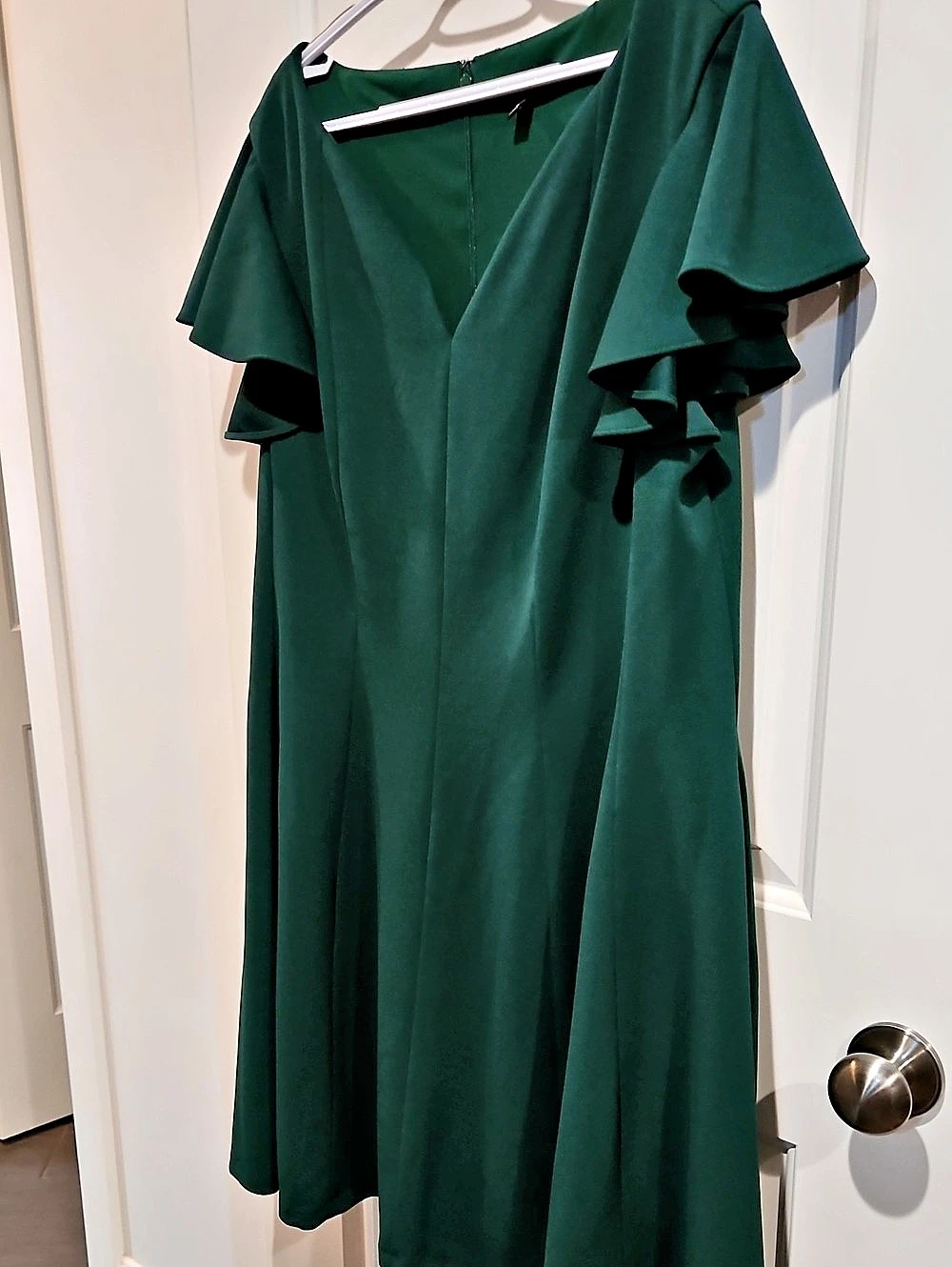 NWOT Lane Bryant Flutter Sleeve Mini Dress in Green Size 18/20